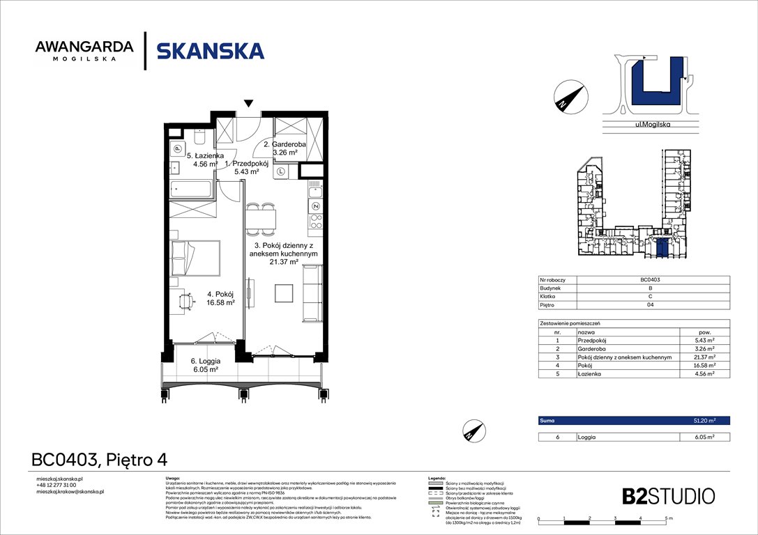 Nowe mieszkanie dwupokojowe Awangarda Mogilska Kraków, Prądnik Czerwony, Mogilska 126  51m2 Foto 1