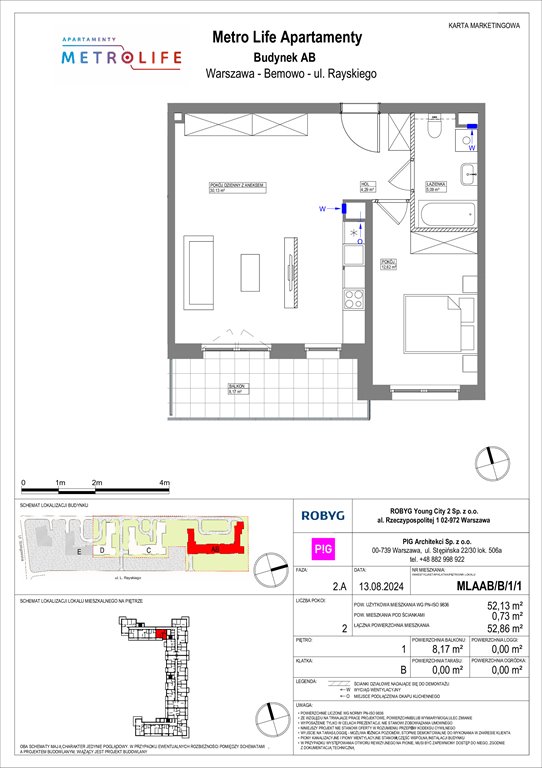 Nowe mieszkanie dwupokojowe Metro Life Apartamenty Warszawa, Bemowo, Rayskiego  52m2 Foto 1