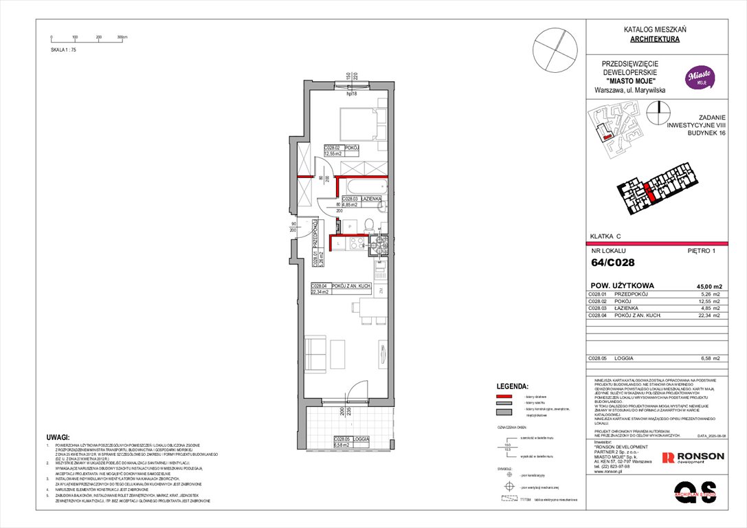 Nowe mieszkanie dwupokojowe Miasto Moje Warszawa, Białołęka, Marywilska 68  45m2 Foto 1
