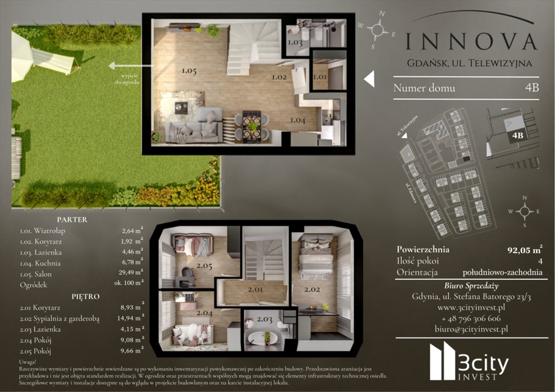 Nowe mieszkanie czteropokojowe  Innova Gdańsk, Matarnia, Telewizyjna 32  92m2 Foto 1