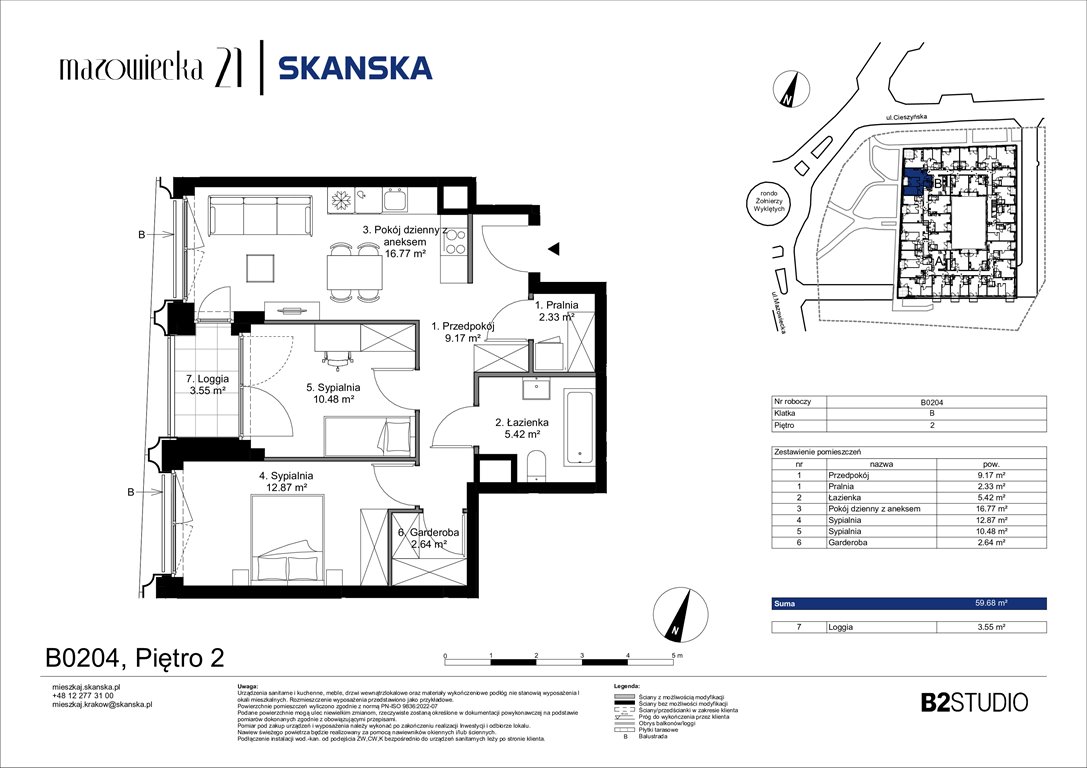 Nowe mieszkanie trzypokojowe Mazowiecka 21 Kraków, Krowodrza, ul. Mazowiecka 21  60m2 Foto 1