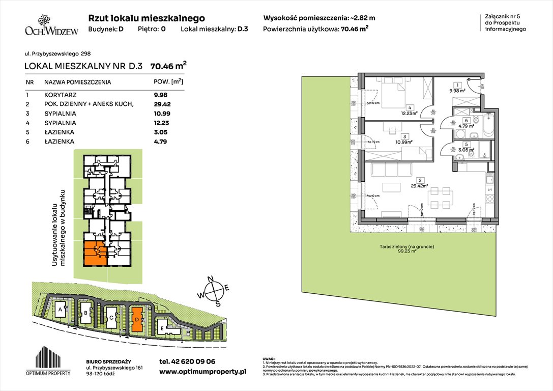 Nowe mieszkanie trzypokojowe OchWidzew Łódź, Widzew, Przybyszewskiego 292-300  70m2 Foto 1