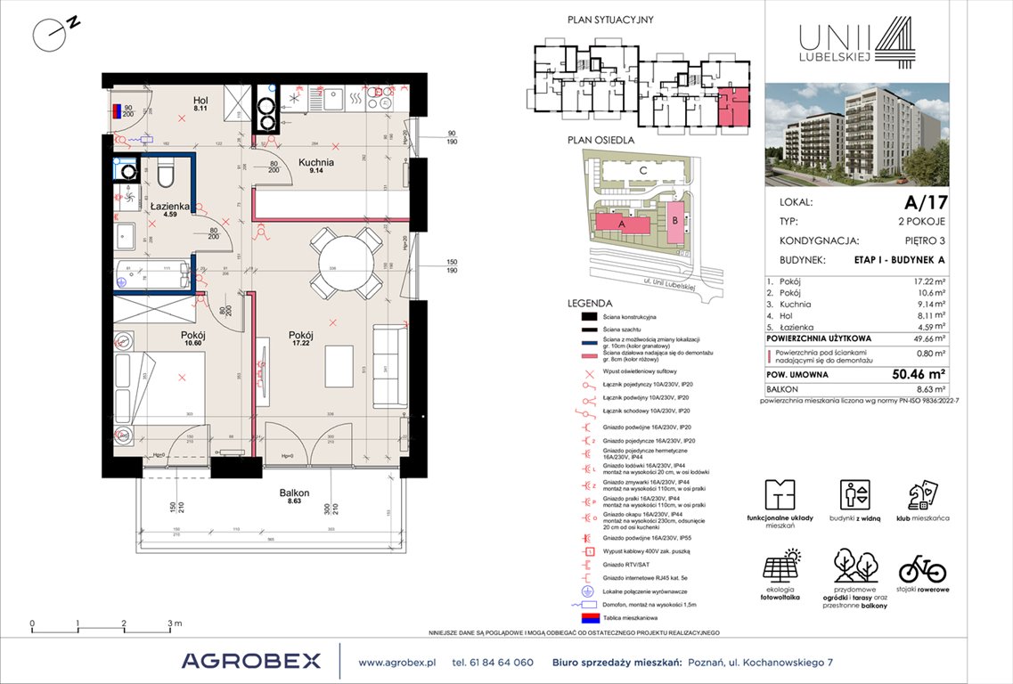 Nowe mieszkanie dwupokojowe Unii Lubelskiej 4 Poznań, Unii Lubelskiej 4  50m2 Foto 1