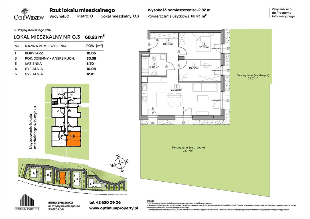 Nowe mieszkanie trzypokojowe OchWidzew Łódź, Widzew, Przybyszewskiego 292-300  68m2 Foto 1