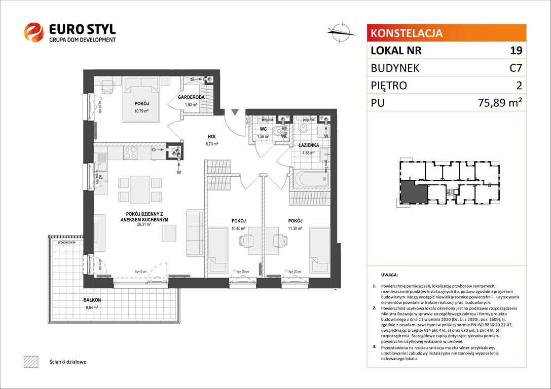 Nowe mieszkanie czteropokojowe  KONSTELACJA Gdynia, Pogórze, Paderewskiego  76m2 Foto 1