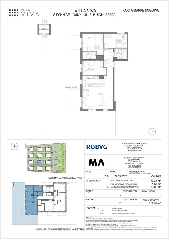 Nowe mieszkanie czteropokojowe  VILLA VIVA Wrocław, Iwiny, ul. Franza Petera Schuberta  87m2 Foto 1