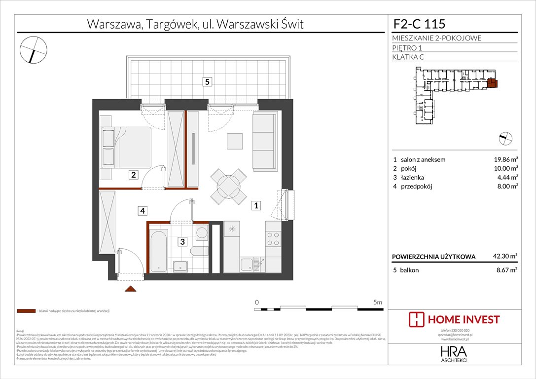 Nowe mieszkanie dwupokojowe Warszawski Świt Etap XIV Warszawa, ul. Warszawski Świt  42m2 Foto 1
