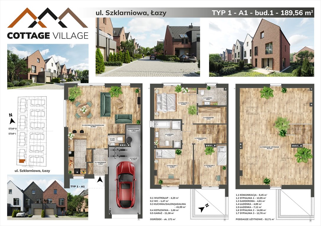 Nowy dom Cottage Village Łazy, Szklarniowa 4  190m2 Foto 1