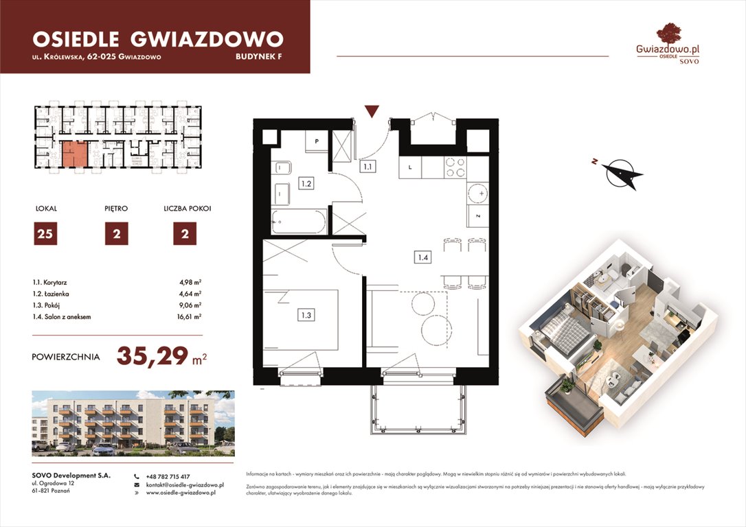 Nowe mieszkanie dwupokojowe Osiedle Gwiazdowo Gwiazdowo, Mikołaja Kopernika 4  35m2 Foto 1