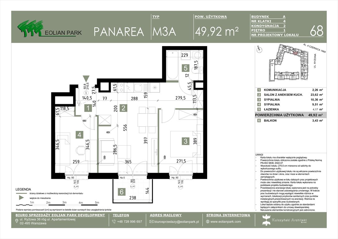 Nowe mieszkanie trzypokojowe PANAREA Warszawa, Ursus, Ryżowa  50m2 Foto 1