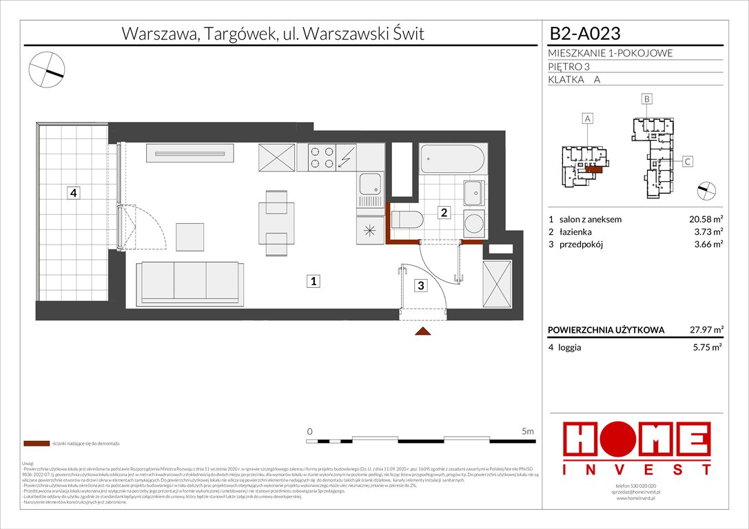 Nowa kawalerka Warszawski Świt Etap IX Warszawa, Targówek, ul. Warszawski Świt 12  28m2 Foto 1