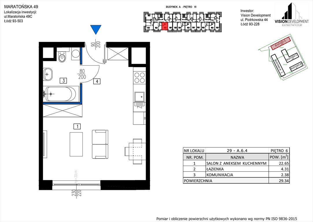mieszkanie na sprzedaż 29m2 mieszkanie Łódź, Retkinia, Maratońska 49C