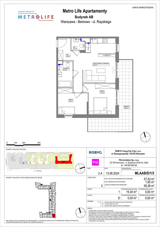 Nowe mieszkanie trzypokojowe Metro Life Apartamenty Warszawa, Bemowo, Rayskiego  57m2 Foto 1