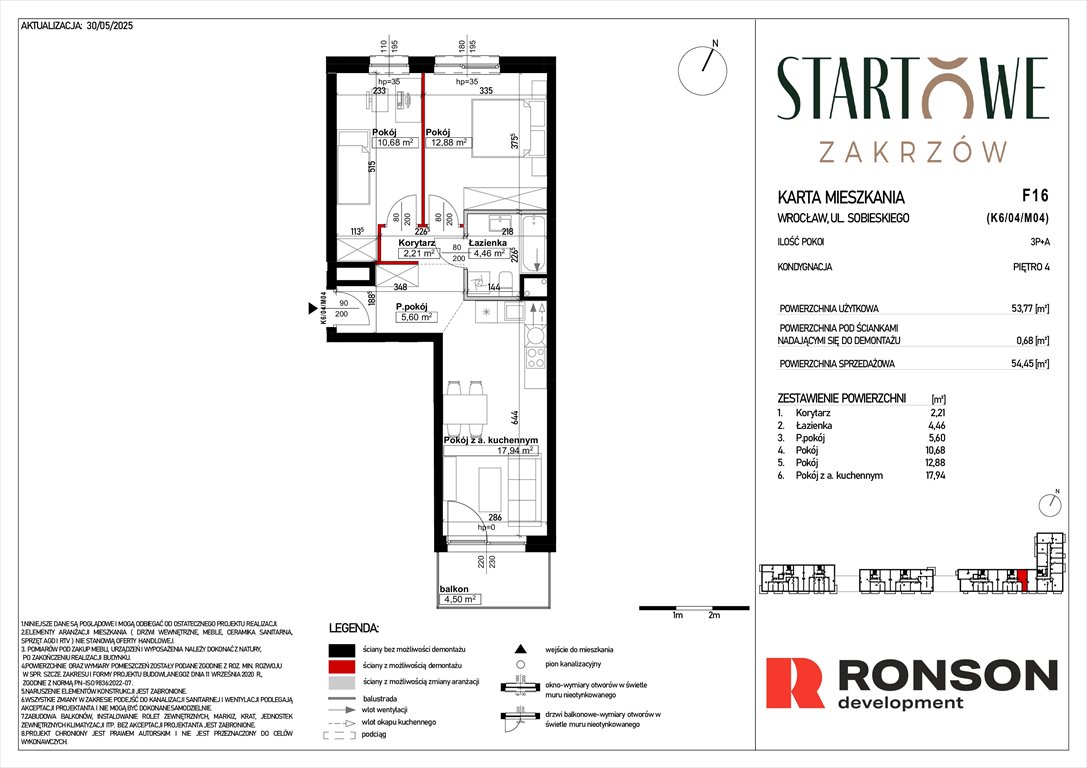 Nowe mieszkanie trzypokojowe Osiedle Startowe Wrocław, Psie Pole, Zatorska, róg Sobieskiego  55m2 Foto 1