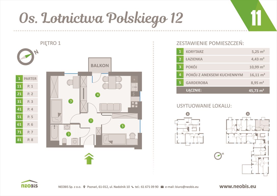 Nowe mieszkanie trzypokojowe OSIEDLE LOTNICTWA POLSKIEGO 12 W POZNANIU Poznań, Jeżyce, OS. LOTNICTWA POLSKIEGO 12  46m2 Foto 1