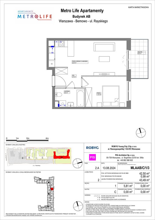 Nowe mieszkanie dwupokojowe Metro Life Apartamenty Warszawa, Bemowo, Rayskiego  43m2 Foto 1