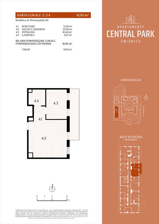 Nowe mieszkanie dwupokojowe Apartamenty Central Park Świdnica Świdnica, Lipowa 14  42m2 Foto 1