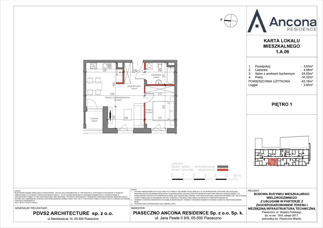 Nowe mieszkanie dwupokojowe Piaseczno Residence Piaseczno, Wojska Polskiego 9  43m2 Foto 1
