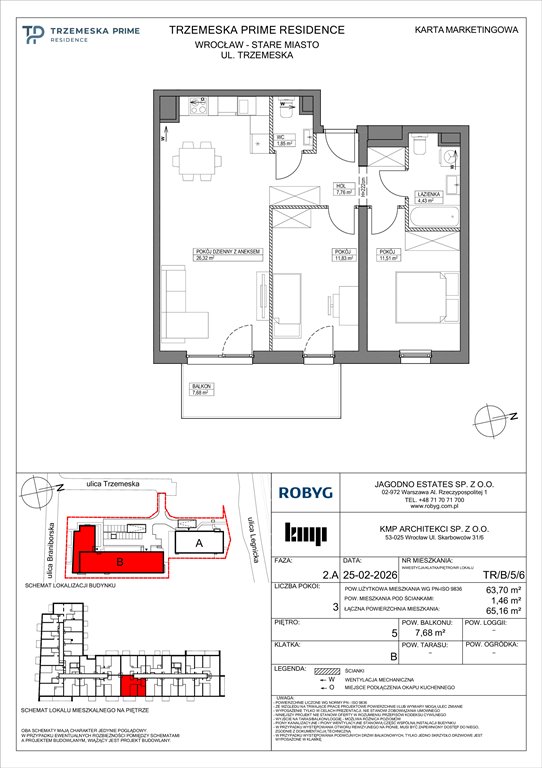 Nowe mieszkanie trzypokojowe Trzemeska Prime Residence Wrocław, Stare Miasto, Trzemeska  64m2 Foto 1