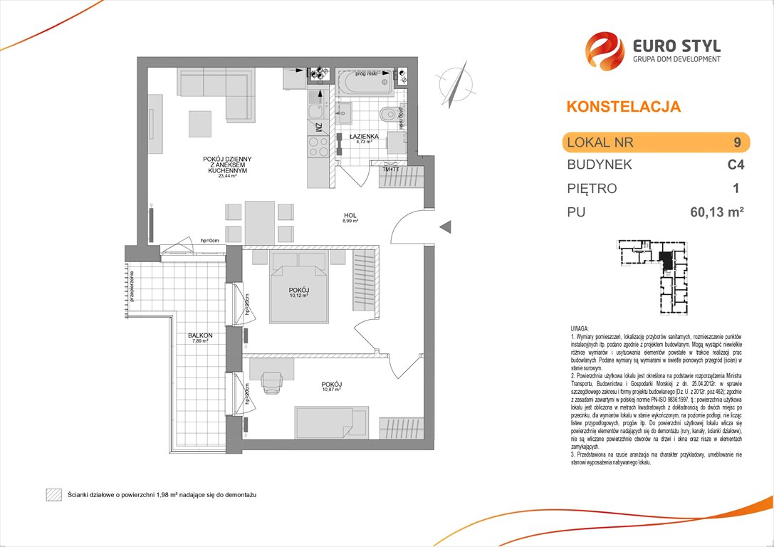 mieszkanie na sprzedaż 60m2 mieszkanie Gdynia, Pogórze, Paderewskiego