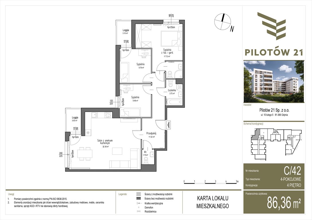 Nowe mieszkanie czteropokojowe  Pilotow 21 Gdańsk, Zaspa, Pilotów 21  87m2 Foto 1