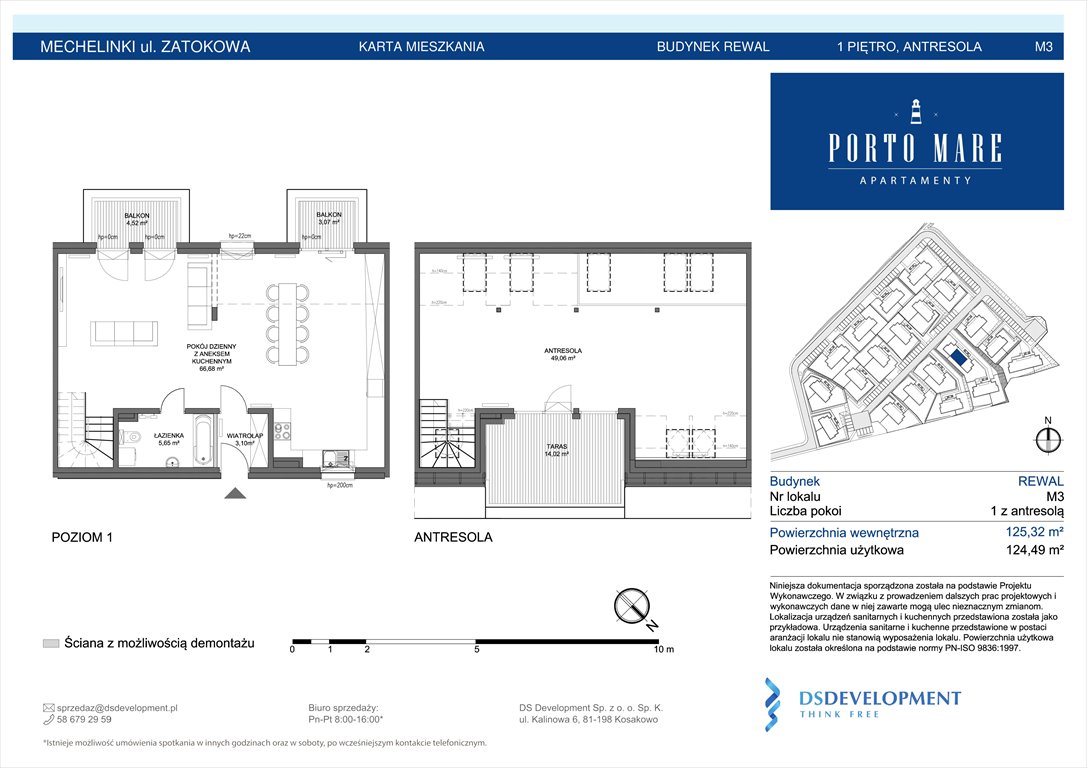 Nowa kawalerka Apartamenty Porto Mare Mechelinki, Zatokowa 6  124m2 Foto 1