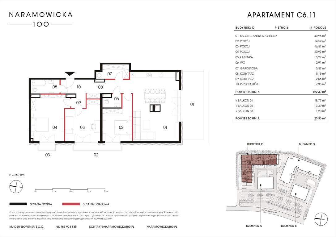 Nowe mieszkanie czteropokojowe  NARAMOWICKA 100 Poznań, Winogrady, Naramowicka 100  122m2 Foto 1