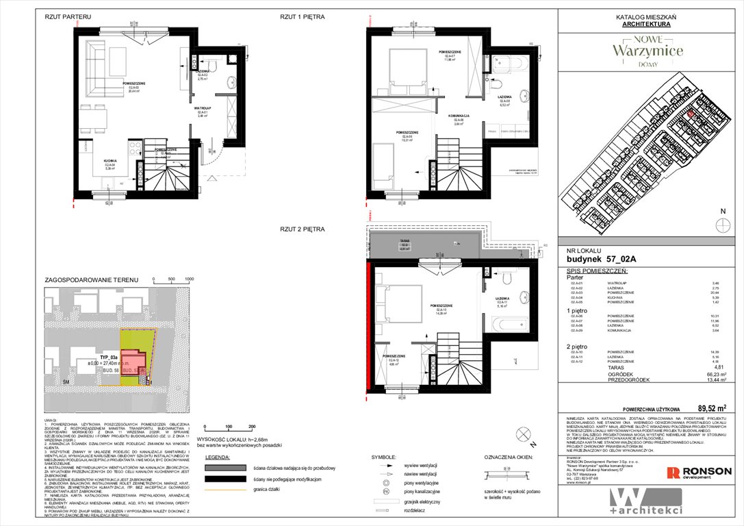 Nowe mieszkanie czteropokojowe  Nowe Warzymice Rajkowo, Spacerowa 14/2  90m2 Foto 1