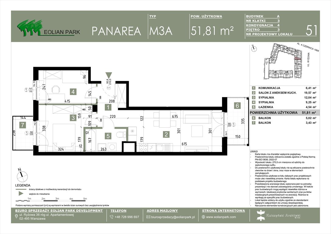 Nowe mieszkanie trzypokojowe PANAREA Warszawa, Ursus, Ryżowa  52m2 Foto 1