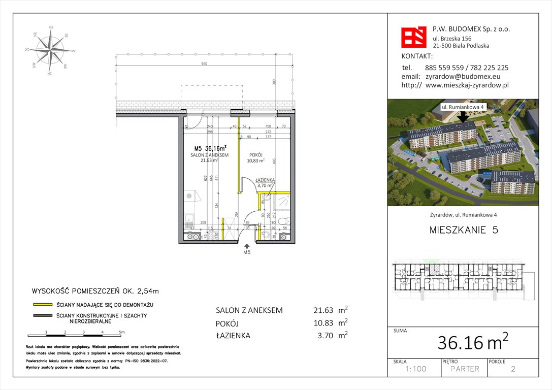 Nowe mieszkanie dwupokojowe Rumiankowa 4 Żyrardów, Rumiankowa 4  36m2 Foto 1