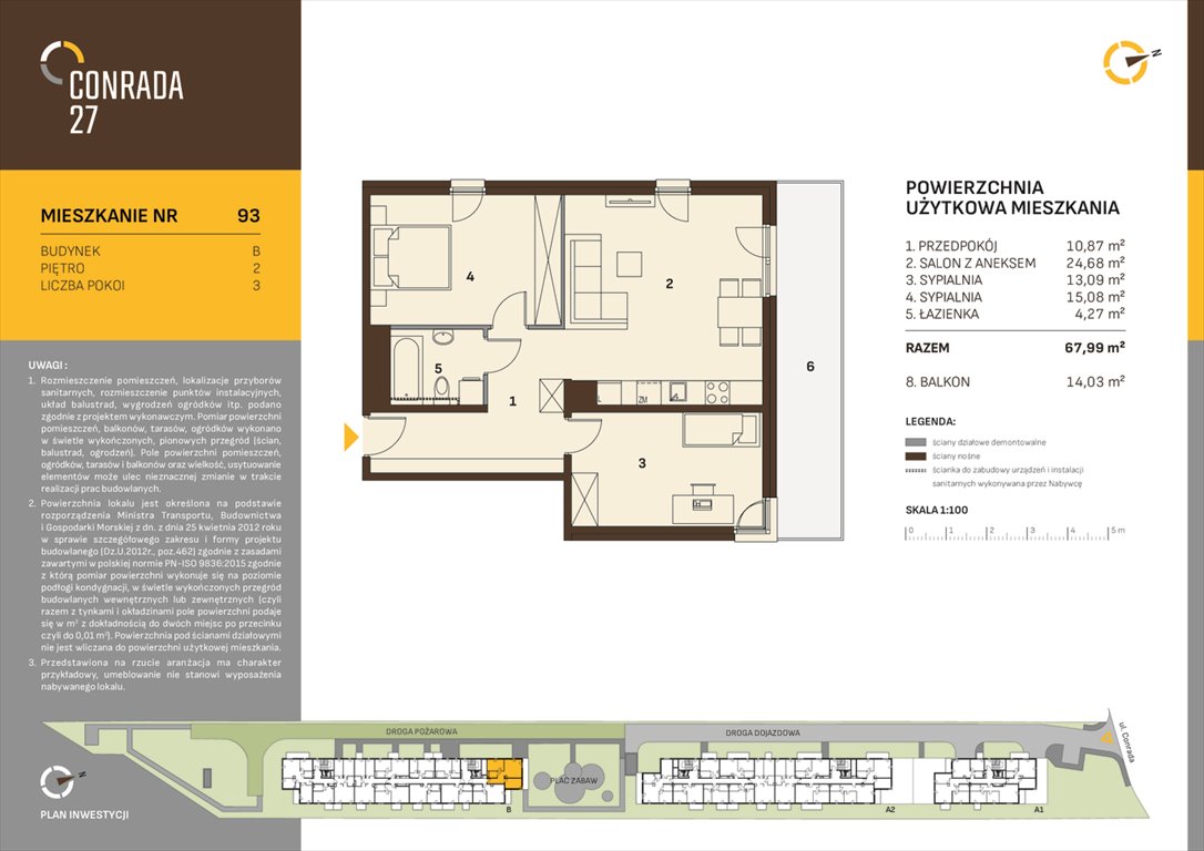 Nowe mieszkanie trzypokojowe CONRADA 27 Kraków, Prądnik Biały, Conrada 27  68m2 Foto 1