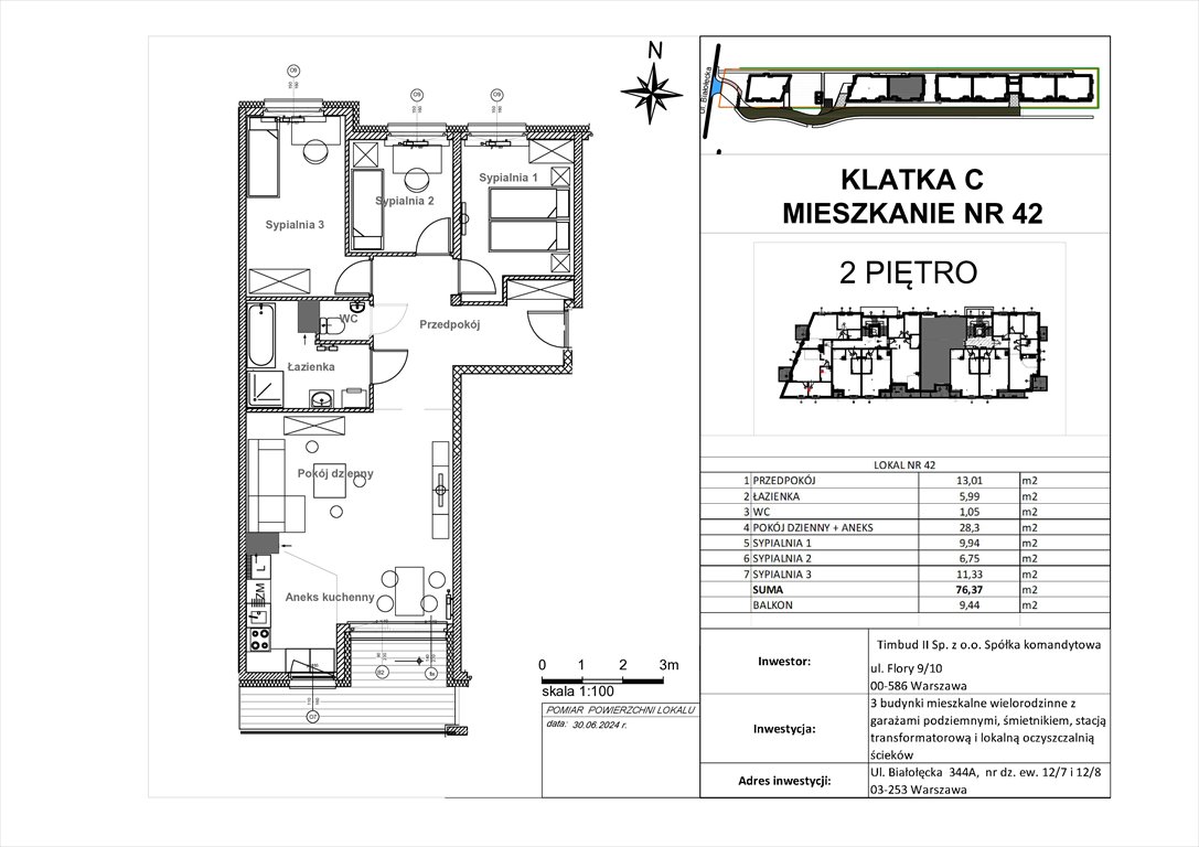 Nowe mieszkanie czteropokojowe  OSIEDLE BIAŁOŁĘCKA 344 Warszawa, Białołęka, Białołęcka 344  76m2 Foto 1