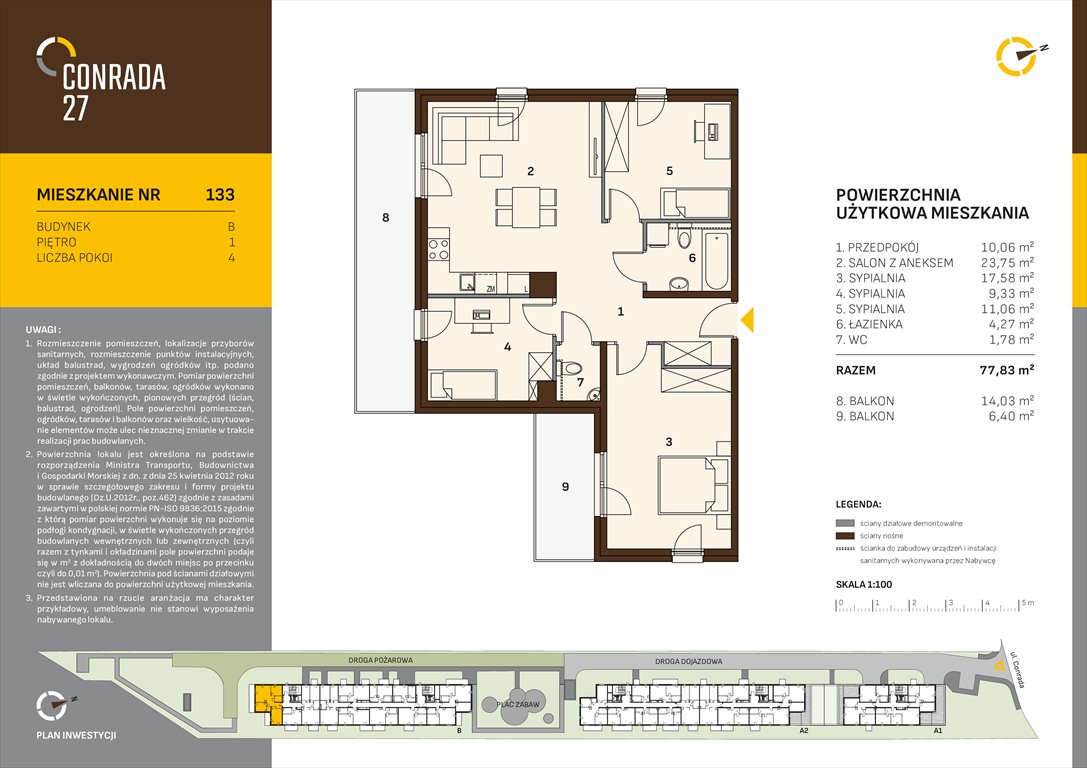 Nowe mieszkanie czteropokojowe  CONRADA 27 Kraków, Prądnik Biały, Conrada 27  78m2 Foto 1