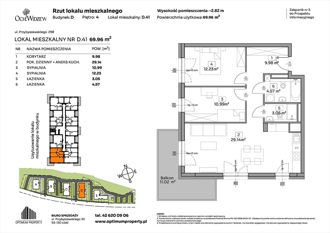 Nowe mieszkanie trzypokojowe OchWidzew Łódź, Widzew, Przybyszewskiego 292-300  70m2 Foto 1