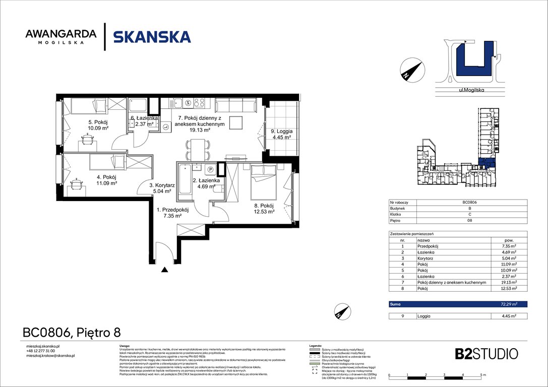 Nowe mieszkanie czteropokojowe  Awangarda Mogilska Kraków, Prądnik Czerwony, Mogilska 126  72m2 Foto 1
