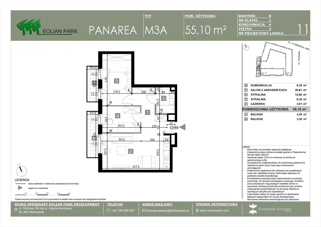 Nowe mieszkanie trzypokojowe PANAREA Warszawa, Ursus, Ryżowa  55m2 Foto 1