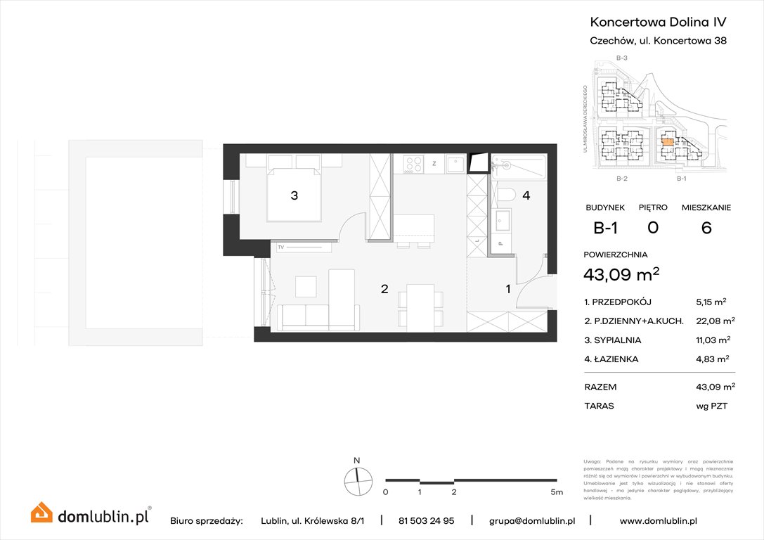 Nowe mieszkanie dwupokojowe Koncertowa Dolina Lublin, Choiny, Koncertowa  43m2 Foto 1