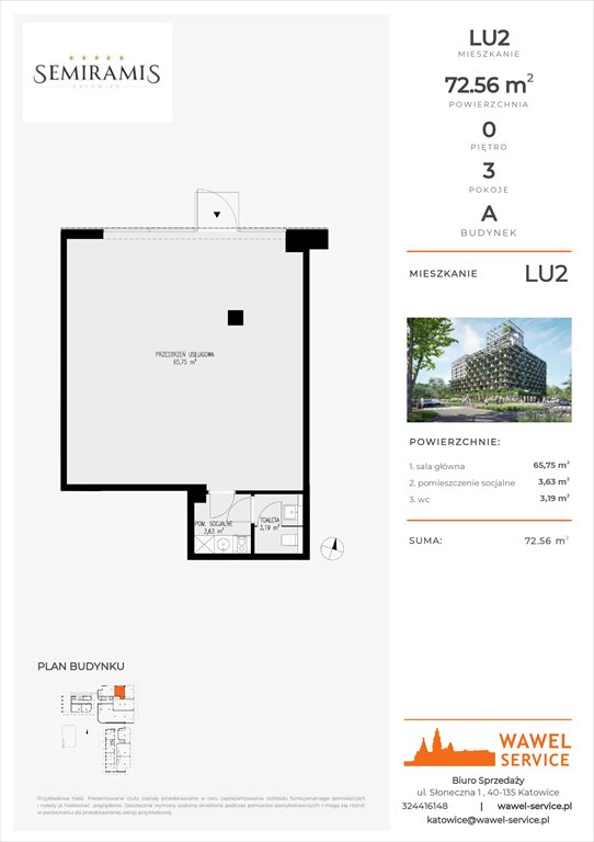 lokal użytkowy na sprzedaż 73m2 lokal użytkowy Katowice, Bogucice - Dąbrówka Mała, Wiertnicza 32