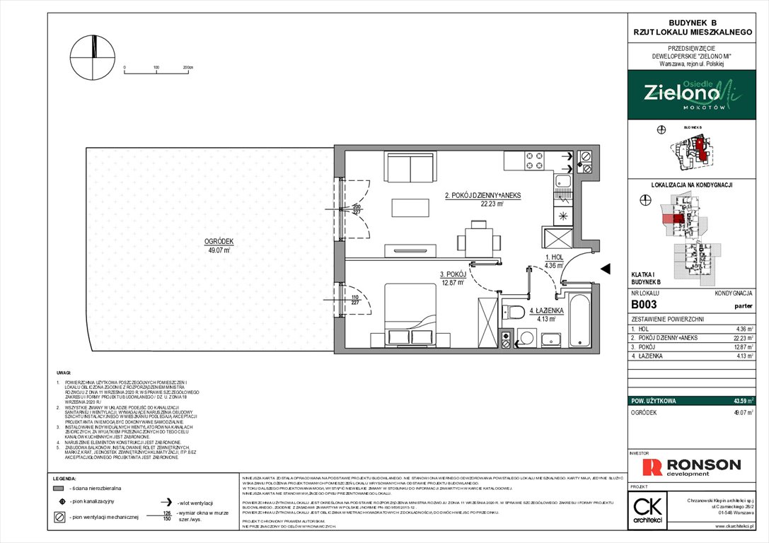 Nowe mieszkanie dwupokojowe Zielono Mi Warszawa, Mokotów, ul. Polska 10  43m2 Foto 1