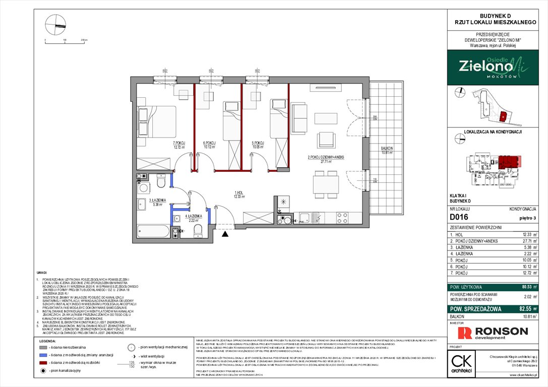 Nowe mieszkanie czteropokojowe  Zielono Mi Warszawa, Mokotów, ul. Polska 10  81m2 Foto 1
