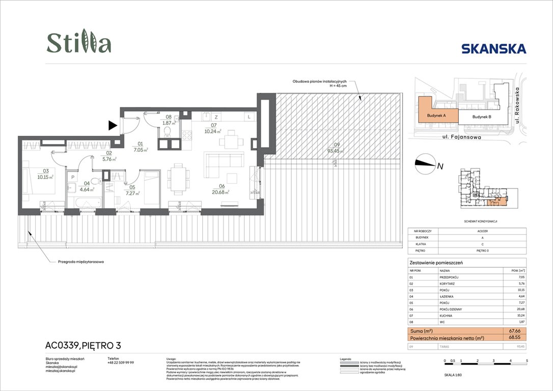 Nowe mieszkanie trzypokojowe Stilla Warszawa, Fajansowa 5  68m2 Foto 1