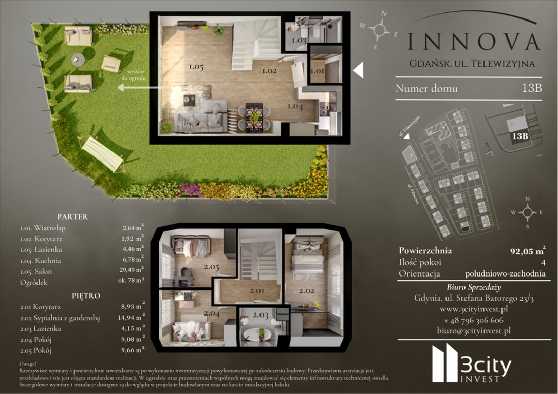 Nowe mieszkanie czteropokojowe  Innova Gdańsk, Matarnia, Telewizyjna 32  92m2 Foto 1