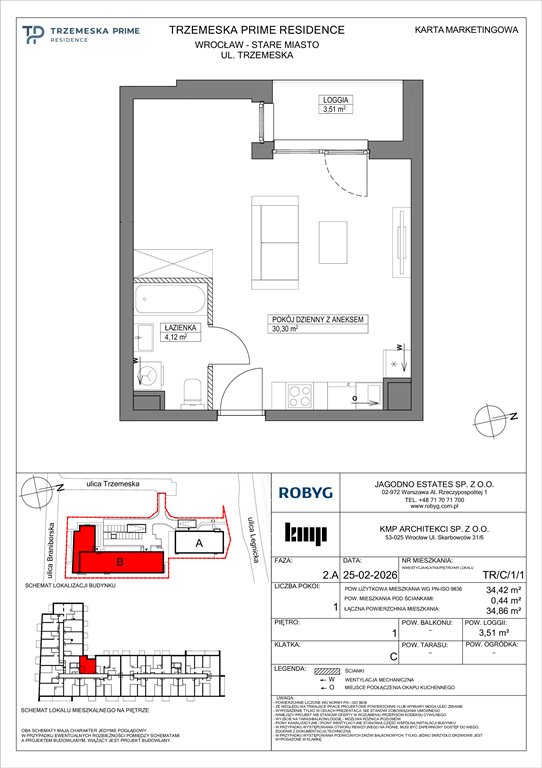 Nowa kawalerka Trzemeska Prime Residence Wrocław, Stare Miasto, Trzemeska  34m2 Foto 1