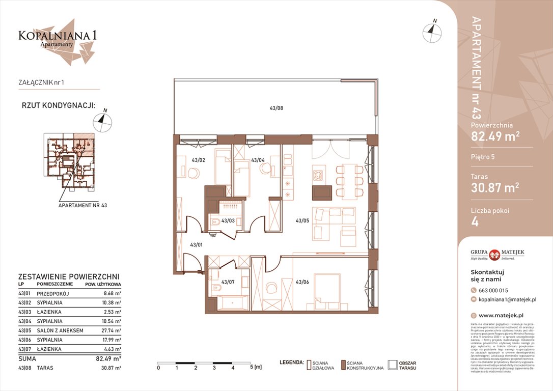 Nowe mieszkanie czteropokojowe  KOPALNIANA 1 Katowice, Bogucice, Kopalniana 1  82m2 Foto 1