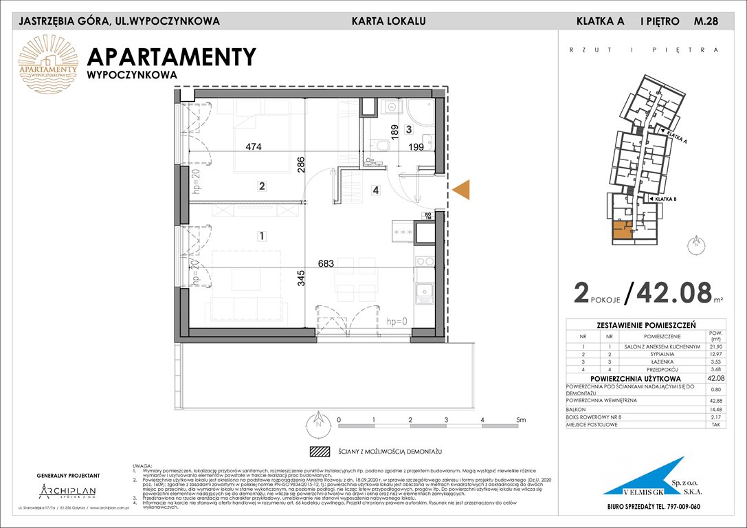 Nowe mieszkanie Apartamenty Wypoczynkowa Jastrzębia Góra, Wypoczynkowa  42m2 Foto 1