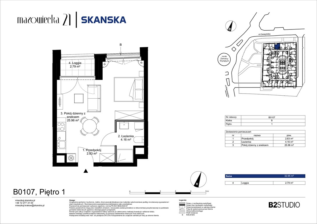 Nowa kawalerka Mazowiecka 21 Kraków, Krowodrza, ul. Mazowiecka 21  33m2 Foto 1