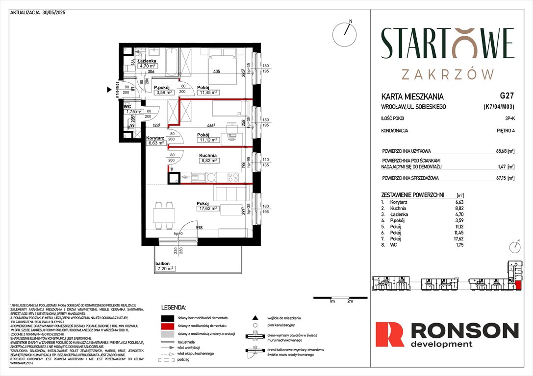 Nowe mieszkanie trzypokojowe Osiedle Startowe Wrocław, Psie Pole, Zatorska, róg Sobieskiego  67m2 Foto 1