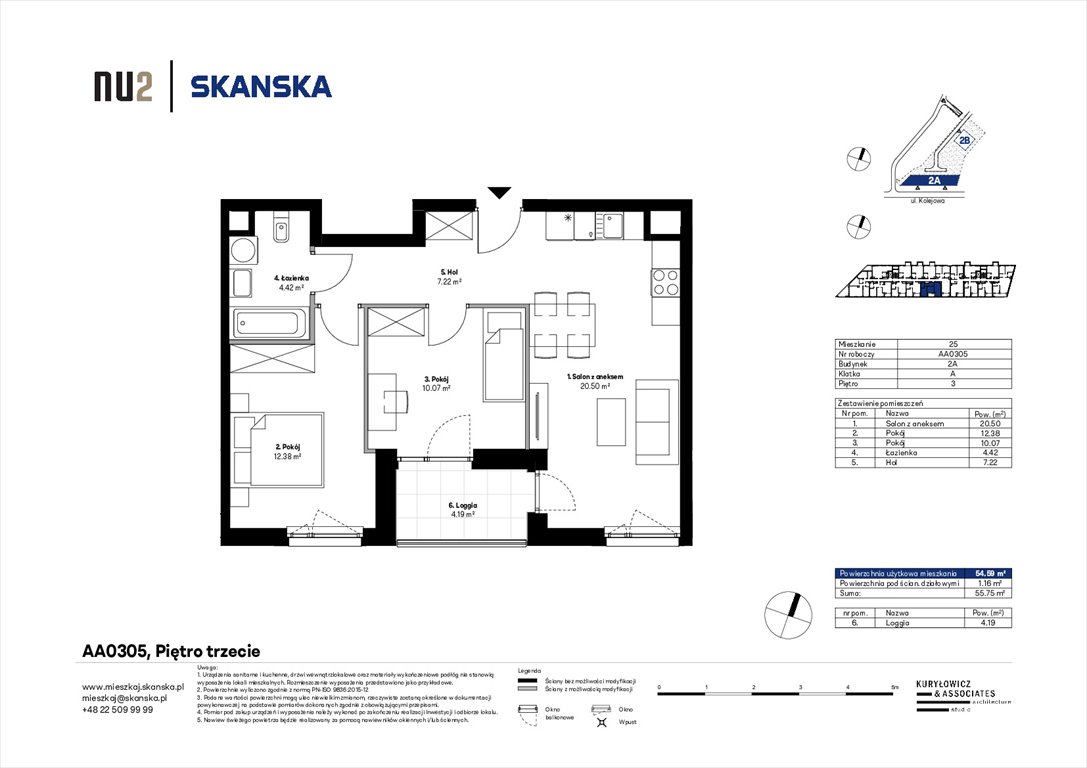 Nowe mieszkanie trzypokojowe NU Wola Warszawa Warszawa, Wola, Kolejowa  55m2 Foto 1