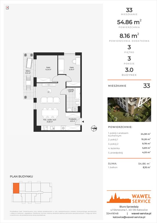 mieszkanie na sprzedaż 55m2 mieszkanie Katowice, Bytkowska 107