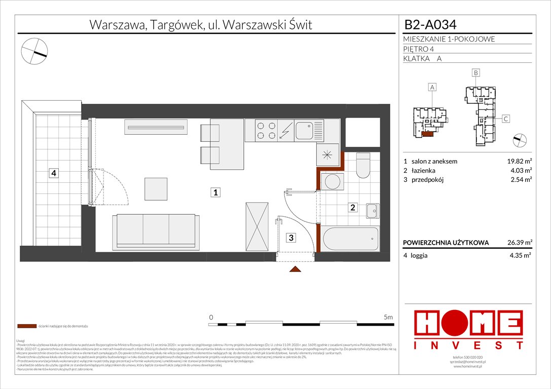 Nowa kawalerka Warszawski Świt Etap IX Warszawa, Targówek, ul. Warszawski Świt 12  26m2 Foto 1